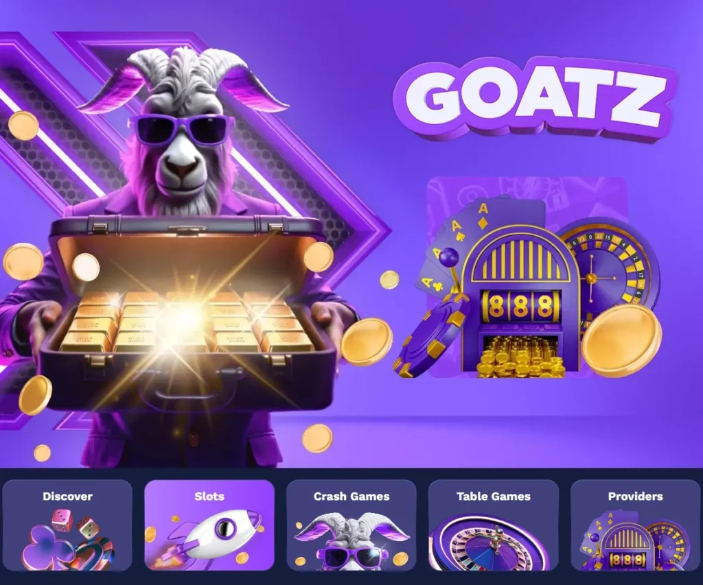 Goatz kryptocasino med lynraske bitcoin-uttak og anonym spilling