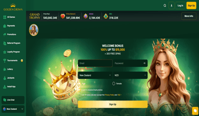 Golden Crown logo – pålitelig casino med stort spillutvalg